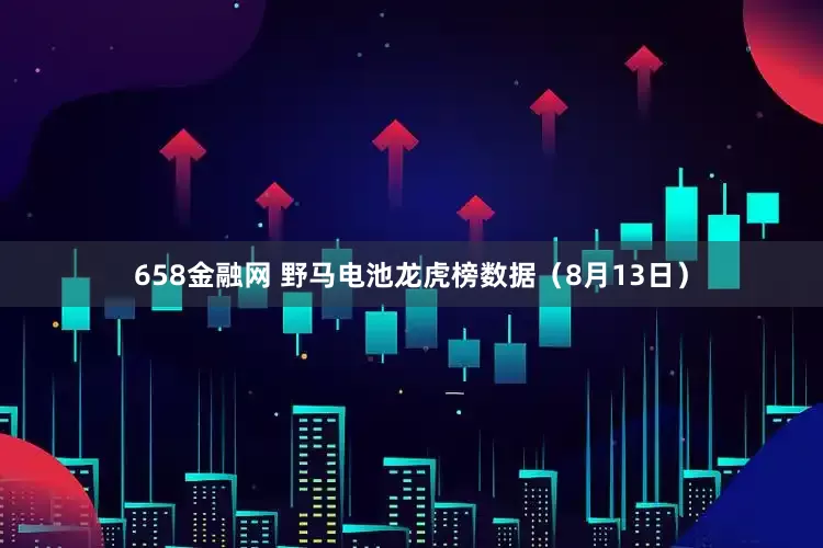 658金融网 野马电池龙虎榜数据（8月13日）