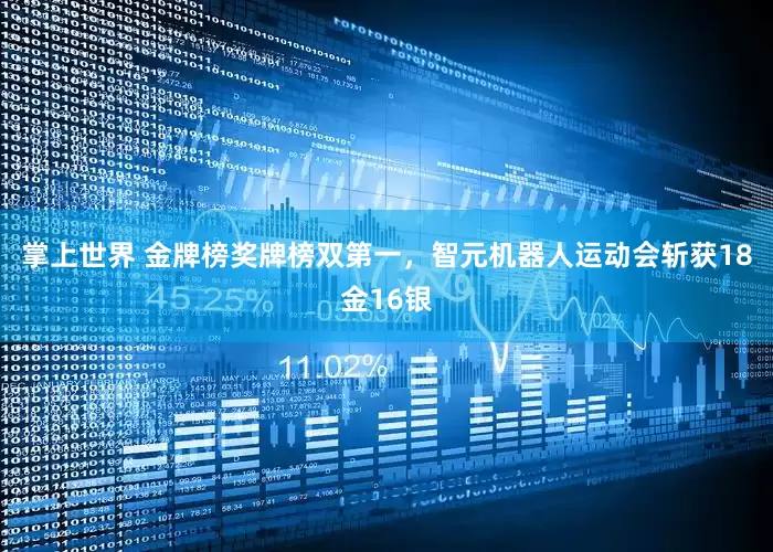 掌上世界 金牌榜奖牌榜双第一，智元机器人运动会斩获18金16银